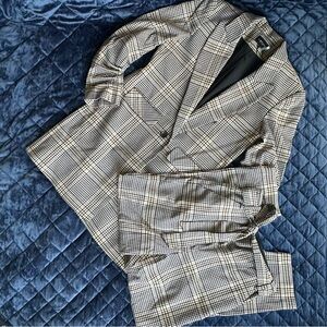 1.State blazer and trouser plaid duo